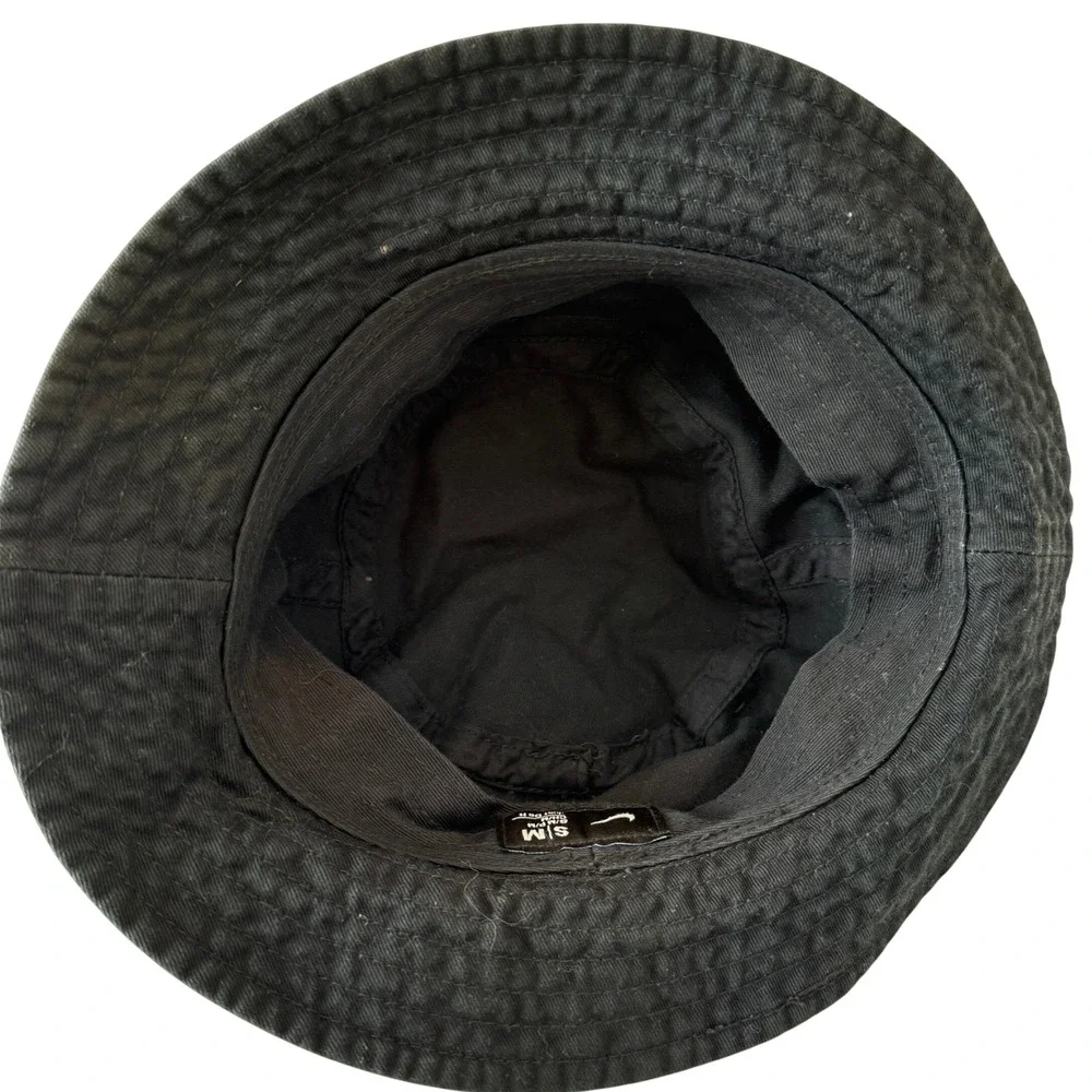 Nike Kids‎ Bucket Hat Black Cotton Twill Futura Logo Sun Cap S/M